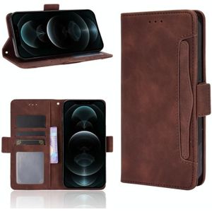 Skin Feel Calf Pattern Horizontal Flip Leather Case with Holder & Card Slots & Photo Frame For iPhone 13 Pro Max(Brown)