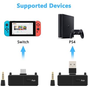 Bluetooth 5.0 Audio Transmitter Adapter EDR A2DP SBC Lage latentie voor Nintendo Switch PS4 TV PC USB Type-C Draadloze zender