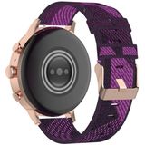 18mm Stripe Weave Nylon Pols Strap Watch Band voor Fossil Female Sport / Charter HR / Gen 4 Q Venture HR (Paars)
