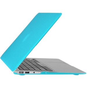 MacBook Air 11.6 inch 3 in 1 Frosted patroon Hardshell ENKAY behuizing met ultra-dun TPU toetsenbord Cover en afsluitende poort pluggen (blauw)