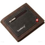 Baellerry korte portemonnee voor heren van synthetisch leer Grote capaciteit portemonnee met meerdere kaarten en rits