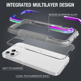 iPAKY Thunder-serie Aluminiumlegering Schokbestendige beschermhoes voor iPhone 12 Pro Max(Rainbow)