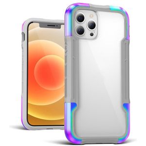 iPAKY Thunder-serie Aluminiumlegering Schokbestendige beschermhoes voor iPhone 12 Pro Max(Rainbow)