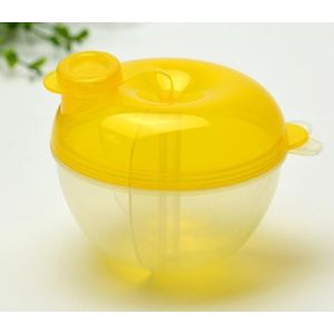 5 PC'S baby melkpoeder formule dispenser voedsel container opslag voederen vak 3 laag lekvrije reizen opbergdoos voor kinderen peuter (geel)
