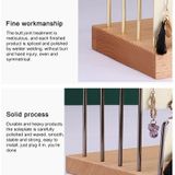 Solid Wood Oorbellen Storage Rack Display Stand  Stijl: 3 lagen (goud)