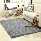 Shaggy tapijt voor woonkamer thuis warme pluche vloer tapijten pluizig matten kinderen kamer namaakbont gebied tapijt  grootte: 80x120cm (Sliver grijs)