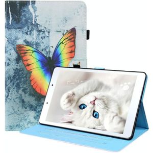 Voor Samsung Galaxy Tab A 8.0 2019 SM-T290 / SM-T295 Dierpatroon Horizontale Flip Leren Case met Houder & Card Slots & Fotolijst (Kleur Vlinder)