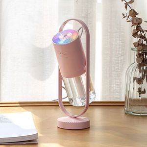 200ML Magic Projection Anion Air Humidifier Essential Oil Diffuser Cool Mist Air Purifier met 7 Color Lights (Rood)