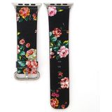 Voor Apple Watch serie 3 & 2 & 1 38 mm Fashion nomaden stijl kijken beetje bloemmotief vrouwen lederen pols Band