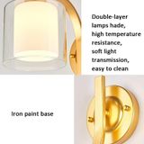 5W warm licht eenvoudige slaapkamer studie bedside lamp LED wandlamp creatieve gang wandlamp (2035 goud gradint blauw)