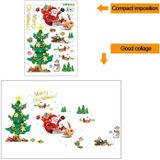Kerstboom slee Santa Claus venster glazen deur verwisselbare kerst muur sticker Decoretion