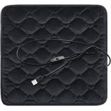 Auto USB Stoelverwarming kussen Warmer Cover Winter Verwarmde Warme Mat  Stijl: Hartvorm (Zwart)