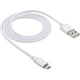 1m Net Style Hoge kwaliteit Metal Head Micro USB to USB Data / laad Kabel  or Samsung  HTC  Sony  Lenovo  Huawei  en other Smartphoneswit