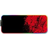 350x600x3mm F-01 Rubber Thermische Transfer RGB Lichtgevende Antislip Muismat (Red Fox)