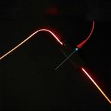 350x600x3mm F-01 Rubber Thermische Transfer RGB Lichtgevende Antislip Muismat (Red Fox)