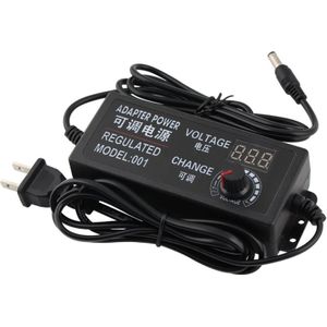 AC naar DC instelbare spannings stroom adapter universele voeding display scherm Power switching lader US  uitgangsspanning: 3-12-5A