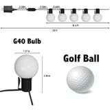 G40 Bulb Bluetooth Smart RGB String Lights Outdoor Decoration  Spec: 10m 50 LED's-USB Power