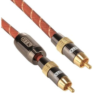 EMK TZ/A 3m OD8.0mm verguld metalen hoofd RCA-naar-RCA Plug digitale coaxiale verbindingskabel Audio / Video tulpkabel