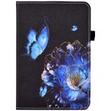 Voor iPad 10th Gen 10.9 2022 Gekleurde Tekening Stiksels Elastische Band Smart Leather Tablet Case (Bloem)