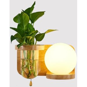 Houten bed muurlamp led indoor gang gang gang balkon muurlamp  krachtbron: 5W wit licht (5026 rechts)