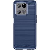 For OnePlus Ace Racing Brushed Texture Carbon Fiber TPU Phone Case(Blue)