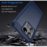 For OnePlus Ace Racing Brushed Texture Carbon Fiber TPU Phone Case(Blue)