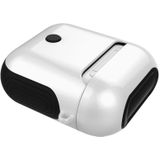 Gelakte PC Bluetooth-koptelefoon Case anti-verloren opbergtas voor Apple AirPods 1/2 (wit)