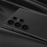 Voor Samsung Galaxy S23 Ultra 5G GKK Triumph ultradunne  platte lederen telefoonhoes met houder