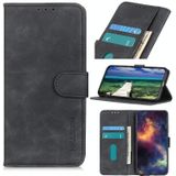 Voor Samsung Galaxy S23 Ultra 5G KHAZNEH Retro Textuur Horizontale Flip Lederen Telefoon Case (Zwart)