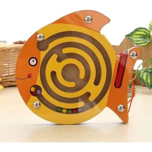 Kinderen puzzel Toy houten magnetische klein vis patroon dierlijke doolhof