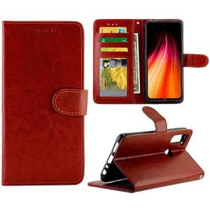 Voor Xiaomi Redmi Note 8T Crazy Horse Texture Leather Horizontal Flip Protective Case with Holder & Card Slots & Wallet & Photo Frame(Brown)