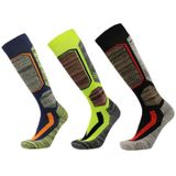 Ski sokken Outdoor Sport Dikke Lange Zweet-absorberende warme wandelsokken  maat:35-39 (Fluorescerend Groen)