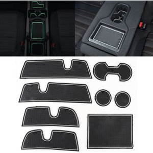 Auto water Cup poort slot matten kunststof wit lichtgevende anti-slip interieur deur pad voor Toyota Highlander 2009-2013