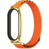 Voor Xiaomi Mi Band 7 / 7 NFC MIJOBS PLUS nylon ademende horlogeband (oranje goud)