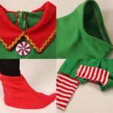 Kerst Groen Elf Cosplay Kostuum Chris Kerstman Kostuum Set  Maat: 80cm (Vrouw)