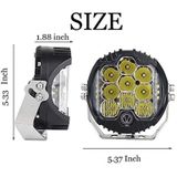 5 inch DC12V-24V 5000LM 6500K 50W auto LED koplamp voor Jeep Wrangler/Harley