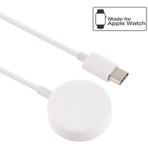 30cm universele draagbare magnetische draadloze oplader voor Apple Watch Series 4 & 3 & 2 & 1 (wit)