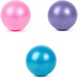 3 stuks Mini Yoga Pilates bal explosieveilige PVC bal evenwichtig gymnastische oefening fitnesstraining met stro  Diameter: 25cm(Blue)