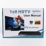 1 x 8 Full HD 1080P HDMI Splitter met Switch  Support 3D & 4K x 2K