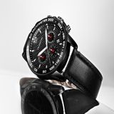 OCHSTIN 6117 Fashion Watch Leisure lederen outdoor sport waterdichte horloge (zwart)