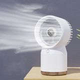 Spray bevochtigde LED Digital Display Office Home Fan  Style: USB Direct Plug (White)
