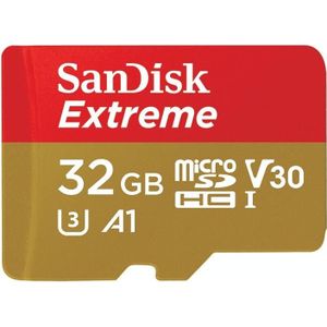 SanDisk U3 High-Speed Micro SD Card TF Card Geheugenkaart voor GoPro Sports Camera  Drone  Monitoring 32GB(A1)  Kleur: Gold Card