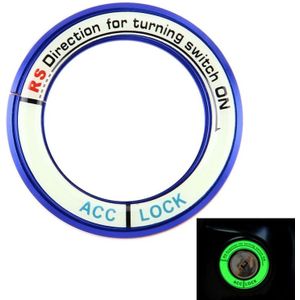 Fluorescerende aluminiumlegering ontsteking sleutel ring  binnendiameter: 3 4 cm (blauw)