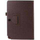 Litchi structuur lederen hoesje met houder voor Samsung Galaxy Note 10.1 / P600 (2014 Edition) Bruin