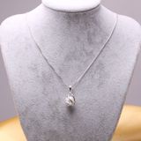 Vrouwen Fashion natuurlijke parel hanger kooi Necklace(WHITE)