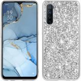 Voor OPPO Reno3 Glitter Powder Shockproof TPU Beschermhoes (Zilver)