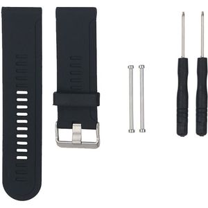 Voor Garmin Fenix3 HR Siliconen vervanging polsband watchband(Zwart)