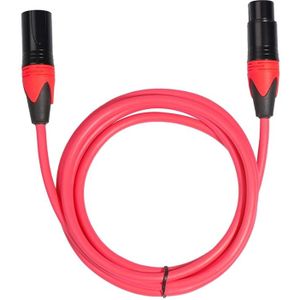 XRL male naar Female microfoon mixer audio kabel  lengte: 3m (rood)