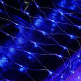4x6m 672 LED's waterdichte visnet lichten gordijn string lichten fee bruiloft partij vakantie decoratie lampen 220V  EU plug (blauw licht)