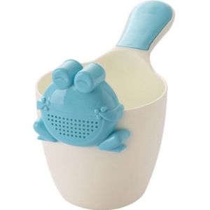 Baby Shampoo Cup Baby Shower Spoon (Witte Lepel + Blauwe Kikker)
